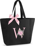 Vavabox Tote Bag, A-Z Initial Monogrammed Waterproof Tote Bag, Bridesmaid Gifts by Vavabox