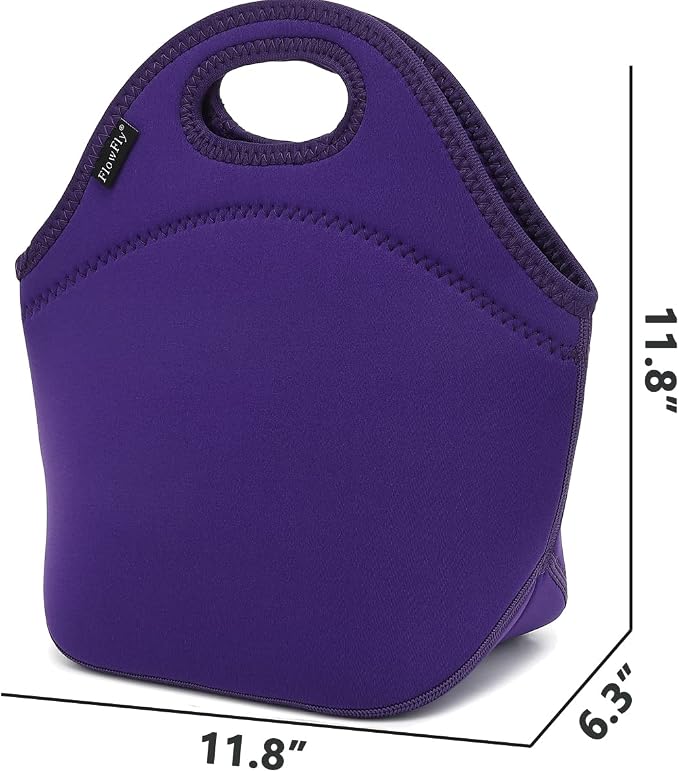 FlowFly Neoprene Kids Lunch box Insulated Soft Bag Mini Cooler Thermal Meal - Image 3