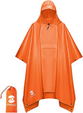 SaphiRose Extra Thick Hooded Rain Poncho Double Layer Waterproof Raincoat Jacket by SaphiRose