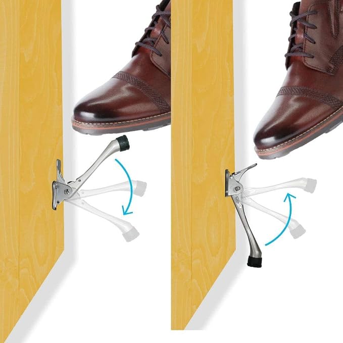 One Touch Kickdown Door Stopper, Door Holder, Heavy Duty Door Stops, Bottom of - Image 4