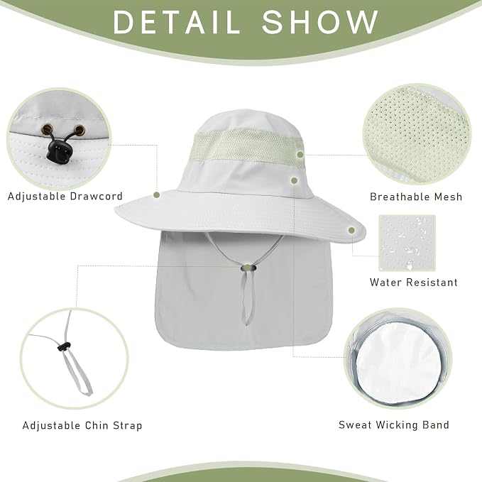 Fishing Hat Breathable Wide Brim Sun Hats - Image 5