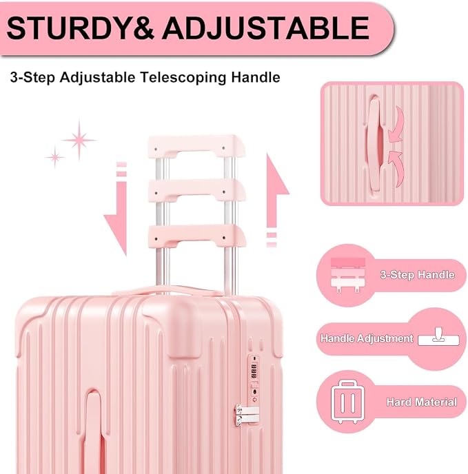 Krute 28 inch Luggage with Spinner Wheels Checked Suitcases with USB Port and - Image 3