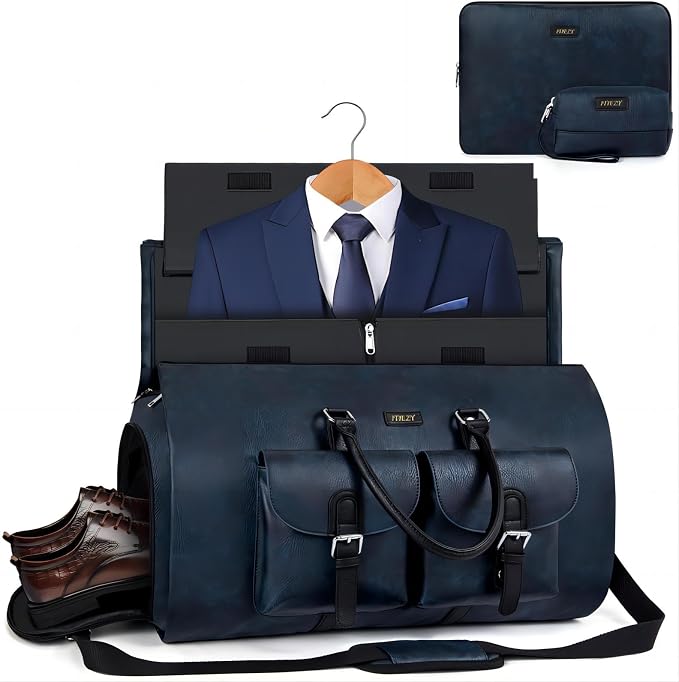 Garment Bag for Travel, Convertible Carry on Garment Duffel Bag for Men 3Pcs - Image 8