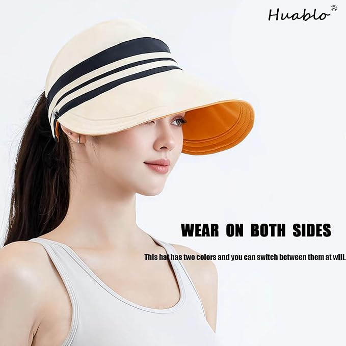 Sun Hats for Womens Wide Brim UV Protection Fishing Hats Packable Reversible - Image 2