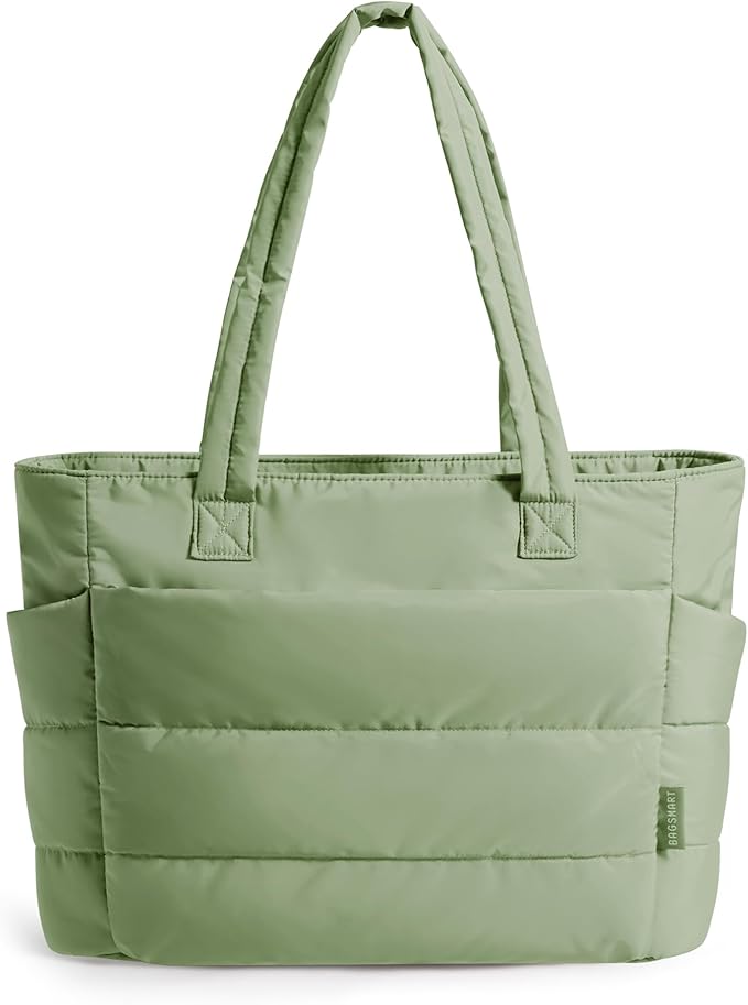 BAGSMART Tote Bag for Women, Lightweight Puffy Tote Bag by BAGSMART