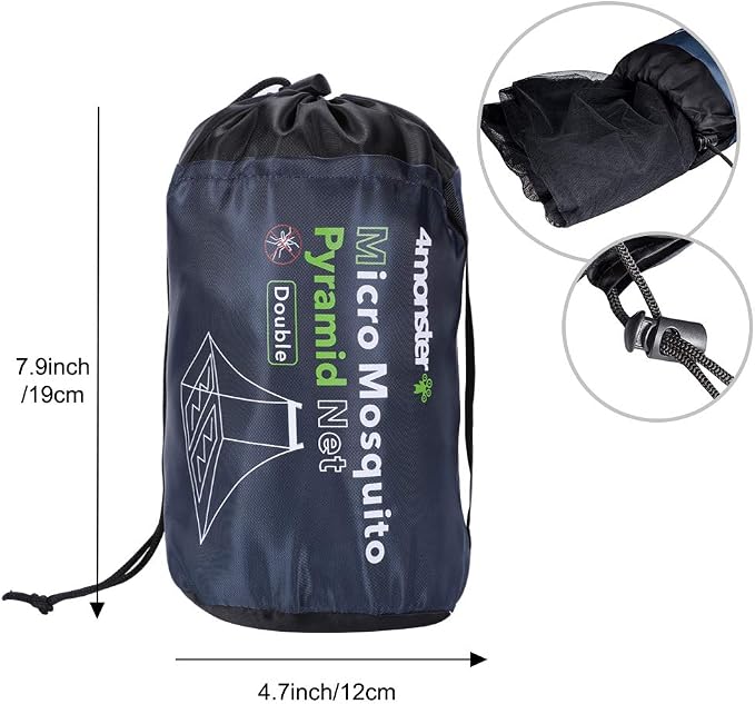 4Monster Camping Net with Carry Bag, Compact and Lightweight, Fits Bed - Image 2