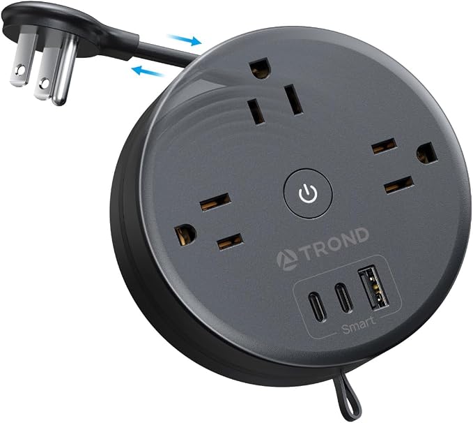 TROND Retractable Extension Cord Power Strip by TRONDOfficial