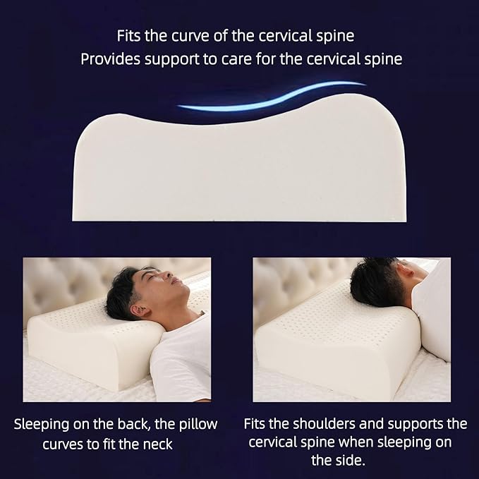 High-Profile Nature Latex Foam Pillow, Slightly Soft - Image 2