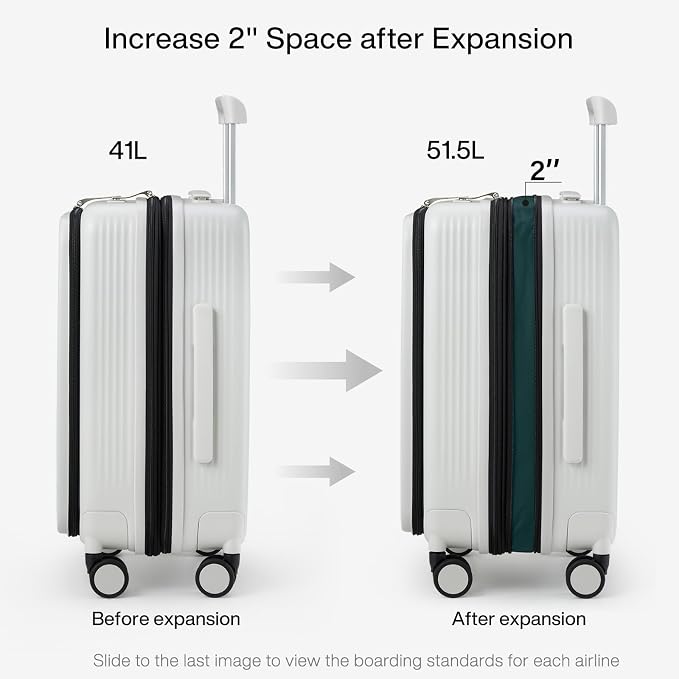 Hanke Grace Expandable Carry On Luggage - Image 5