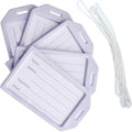 5 Pack - Premium Rigid Airline Luggage Tag Holders - Heavy Duty Hard Plastic by Specialist+ID
