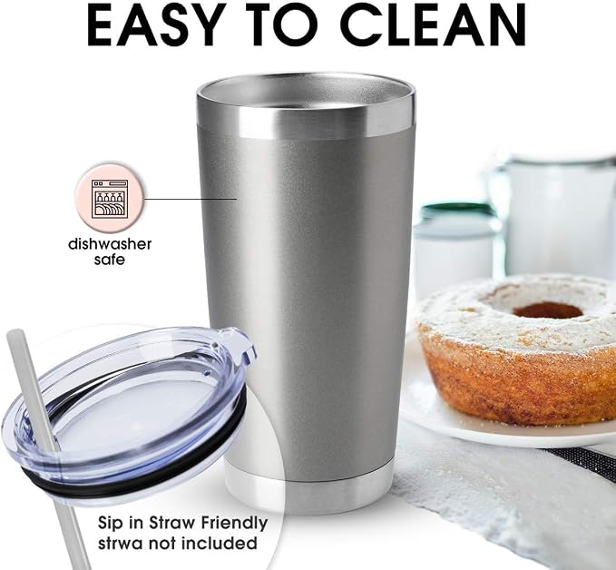 HASLE OUTFITTERS 20oz Tumblers Bulk Stainless Steel Cup - Image 3