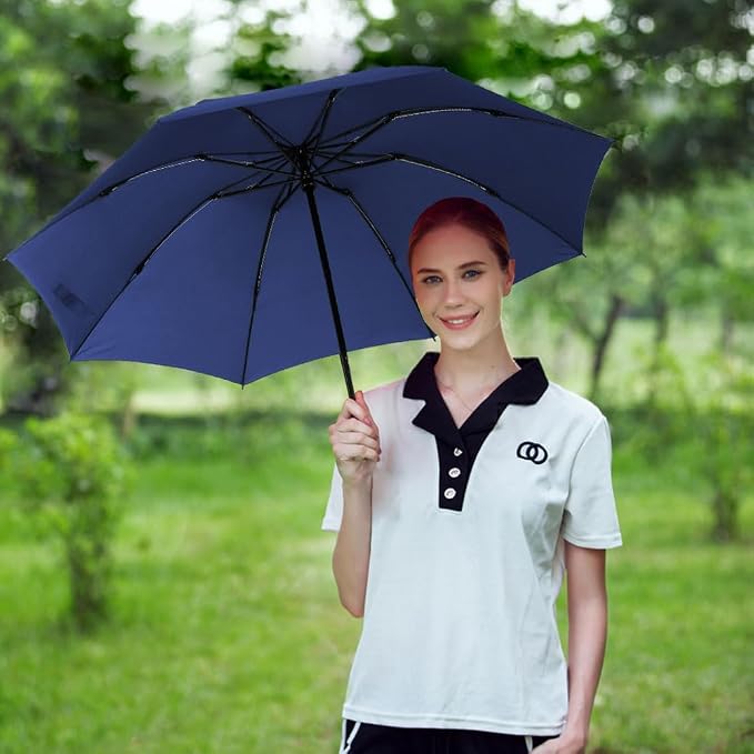 LANBRELLA Compact Reverse Folding Umbrella Auto Windproof Travel Umbrella - Image 2