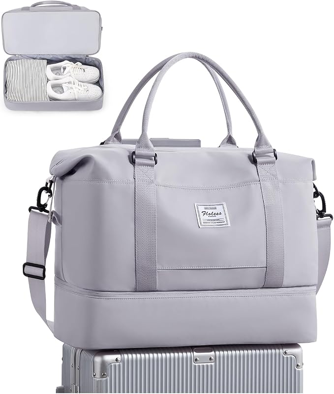 Travel Duffel Bag, Sports Tote Gym Bag, Shoulder Weekender Overnight Bag by WONHOX