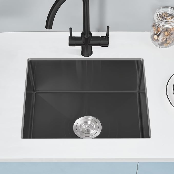 POPFLY 20 Inch Undermount Kitchen Sink, 20×17 Inch 304 Stainless Steel Sink - Image 2