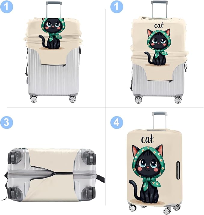 Luggage Cover Washable Suitcase Protector Anti-Scratch, Stretchable Fit - Image 5