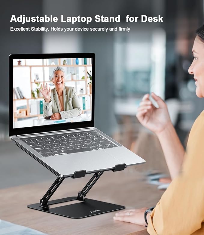 Adjustable Laptop Stand for Desk, Portable Laptop Stand Holder and Riser - Image 3