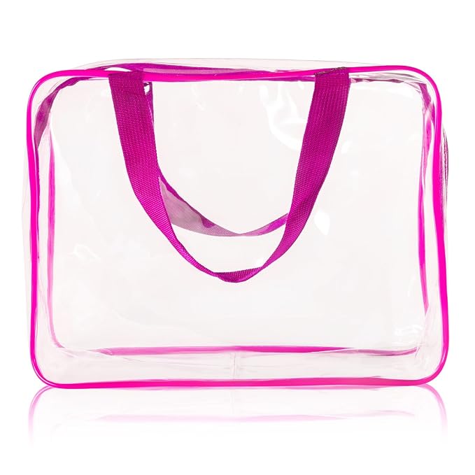 3Pcs Crystal Clear PVC Travel Toiletry Bag Kit - Image 8