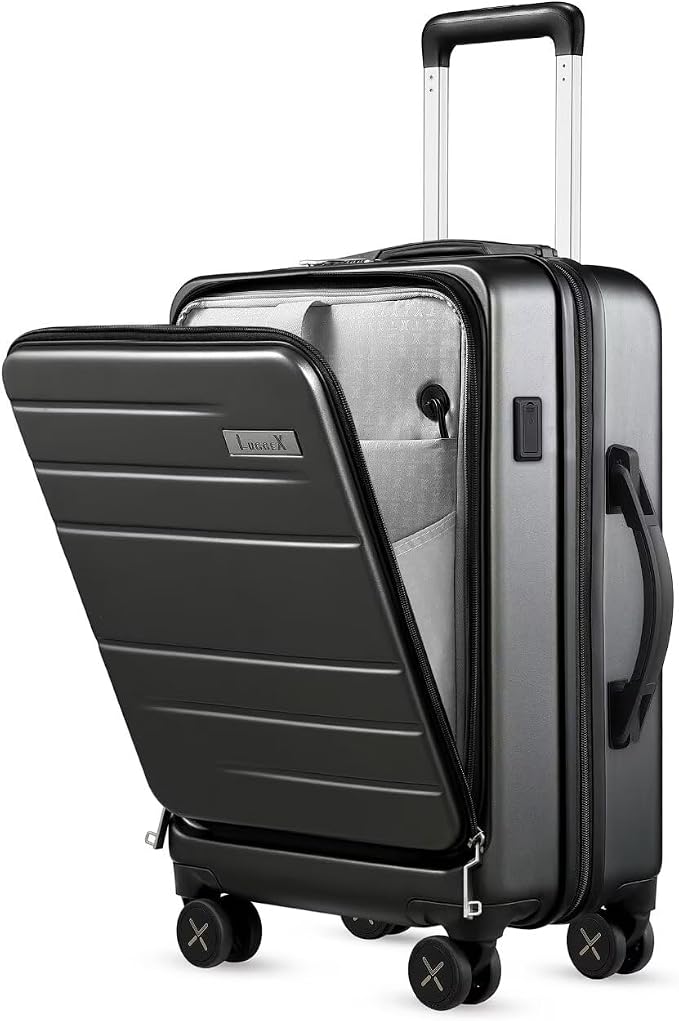 LUGGEX Carry On Luggage 22x14x9 Airline Approved, Polycarbonate Hard Suitcase by LuggeXLUGGAGE