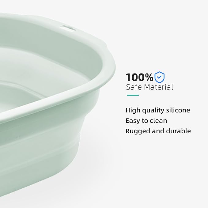 2 Pack Collapsible Wash Basin Set, Foldable Dish Tub, Small Medium Portable Sink - Image 5