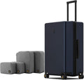 LEVEL8 Elegance Checked Luggage, 24 Inch Hardside Suitcase, Lightweight Matte by LEVEL8