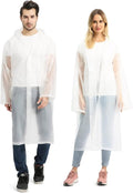 Opret 2 Pack Raincoats for Adults Reusable, EVA Rain Ponchos Lightweight Rain by Opret