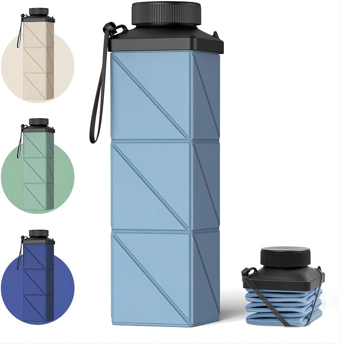 Collapsible Water Bottles, 2nd Generation Leakproof BPA-Free Travel Water by Mefold