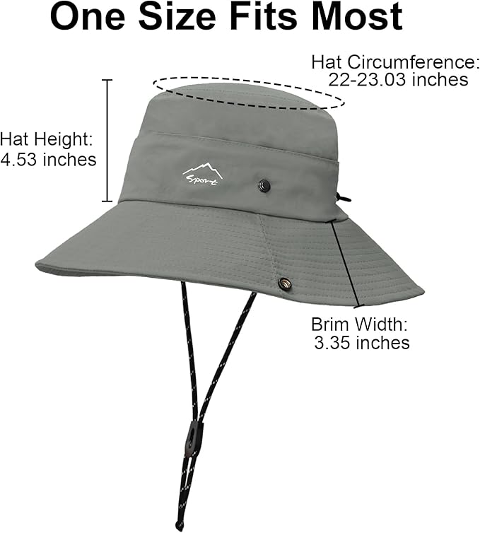 Sun Hats for Women Bucket Hat UV Protection Fishing Hat Wide Brim Safari Hats 2 - Image 4
