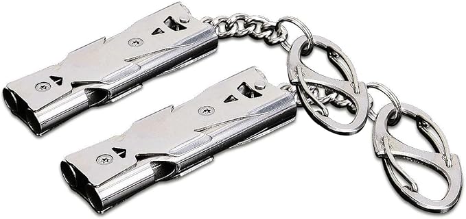 Whistle Emergency Whistles Keychain Rape Whistle Stainless Steel High Decibel by binboll