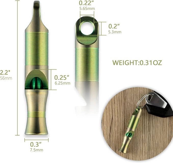 WeKnife Emergency Whistle Survival Loud, Titanium Outdoor Safety Whistle - Image 6