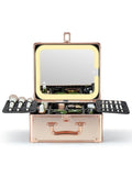 Qislee Makeup Box with A Detachable Lighted Mirror, Waterproof Travel Train Case by Qislee