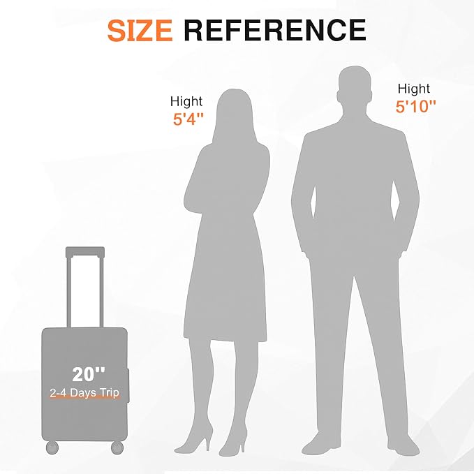 Carry On Luggage 22x14x9 Airline Approved Aluminum Frame, 20 Inch Hard Shell - Image 7