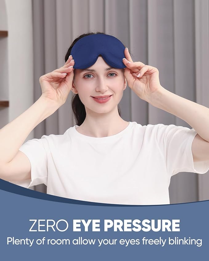 MZOO Sleep Eye Mask for Side Sleeper Men Women, Zero Eye Pressure 3D Sleeping - Image 2
