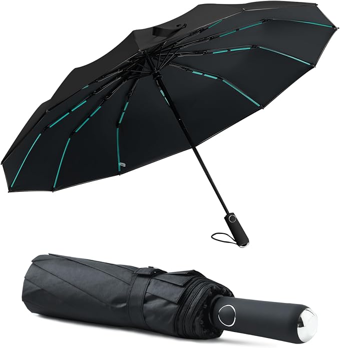 Large Double-Ribs Umbrella Automatic Folding Umbrella by Lantusire