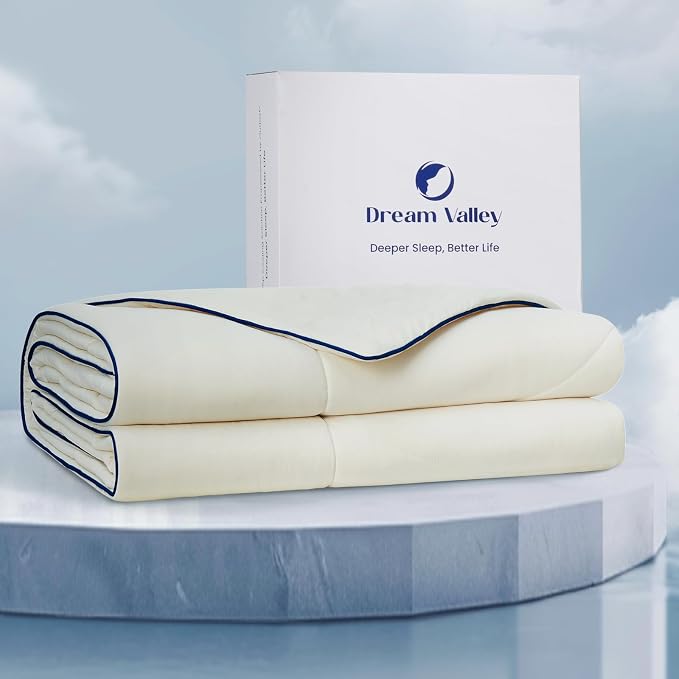 Dream Valley® Outlast® Cooling Comforter, Throw Size, Breathable NASA-Grade by DreamValley