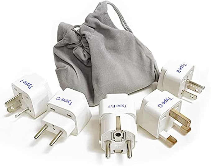 Ceptics Adapter Plug Set for World Wide International Travel Use by Ceptics