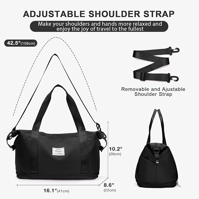 Travel Duffel Bag, Sports Tote Gym Bag, Shoulder Weekender Overnight Bag - Image 2