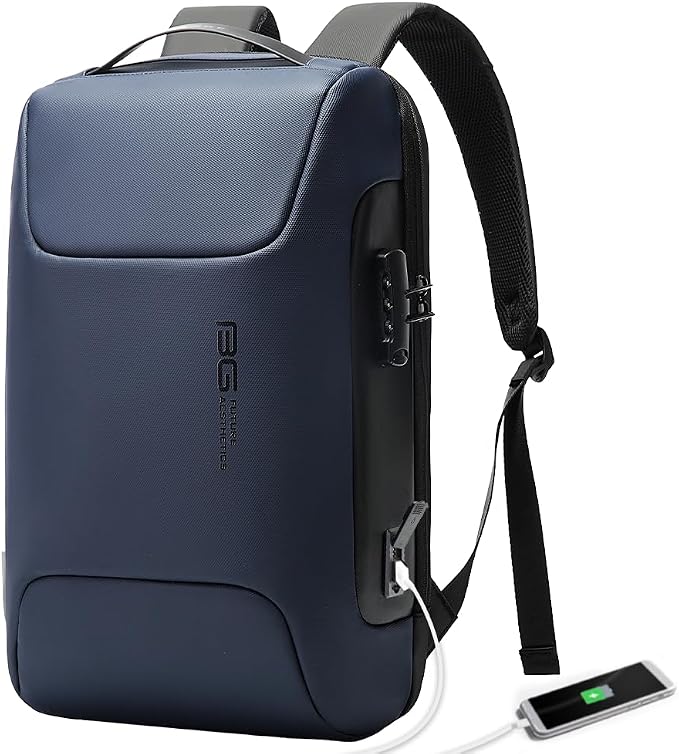 BANGE Anti Theft Backpack with Lock, Business Backpack with USB Charging Port - Image 8