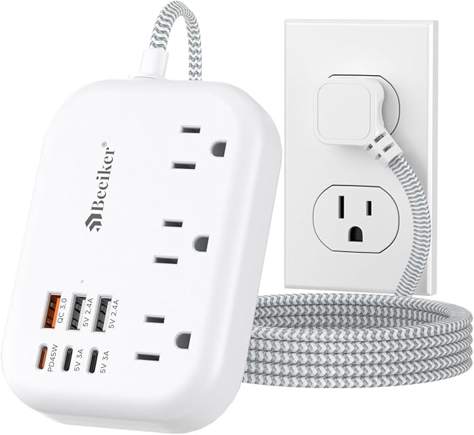 PD45W USB C Travel Power Strip, Cruise Power Strip by Beeiker