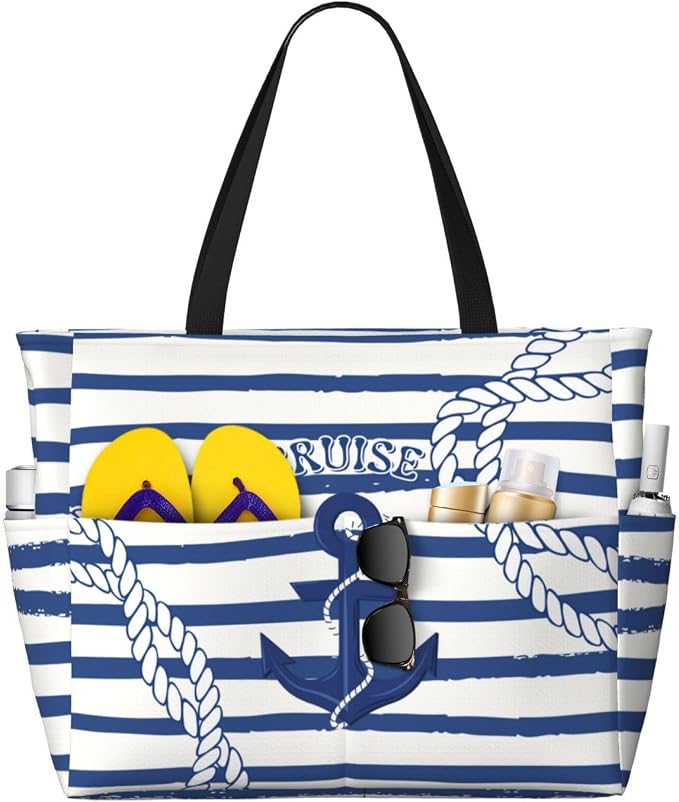 Beach Bag for Women Beach Tote Bag Waterproof Sandproof Large Bags by NLZI