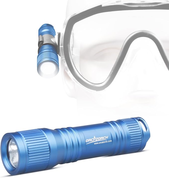 ORCATORCH D560 Mini Scuba Dive Light Headlamp 650 Lumen Mask Diving Flashlight by ORCATORCH