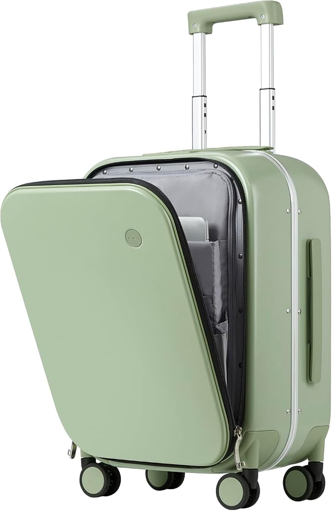 mixi Carry On Luggage, Travel Rolling Luggage Aluminum Frame PC Hardside by MIXI