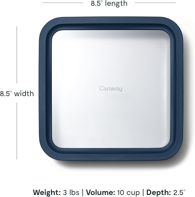 Caraway Glass Food Storage, 10 Cup Glass Container, Ceramic Coated Food - Image 3