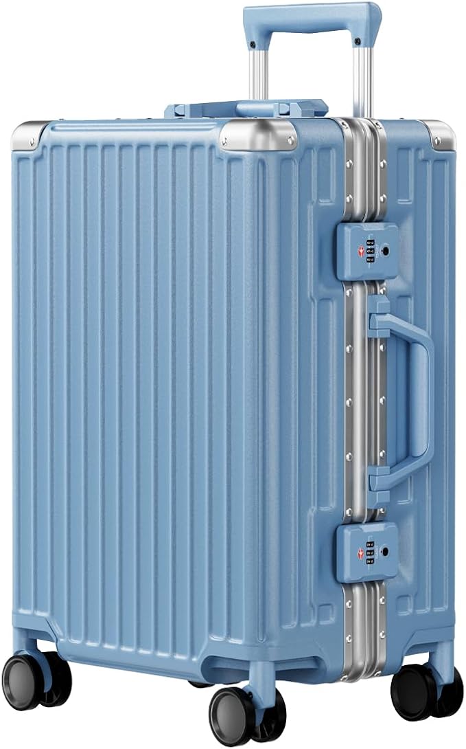 AnyZip Carry On Luggage PC+ABS Aluminum Frame Zipperless Luggage Hard Shell by YourBestTravelChoice