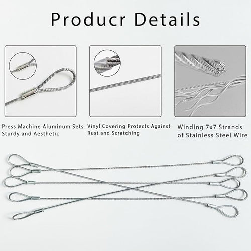 10 Pack Luggage Lock Safety Cable, Stainless Steel Cable - Image 2