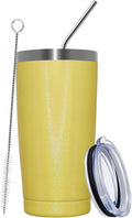MEWAY 20oz Tumbler Double Wall Vacuum Insulated Travel Glitter Mug, Stainless by MEWAY