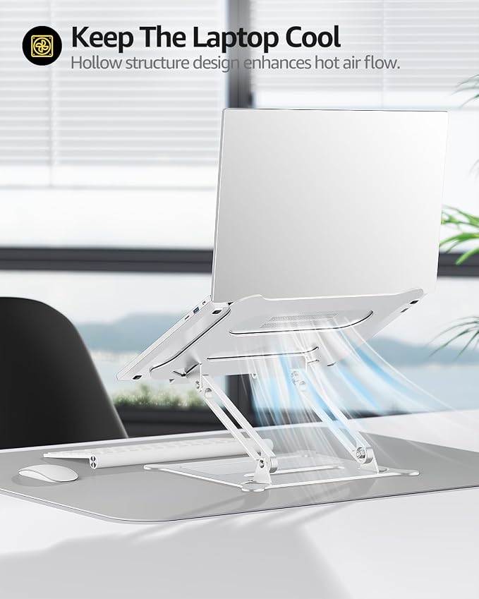 Urmust Laptop Notebook Stand Holder Adjustable Ultrabook Stand Riser Portable - Image 6