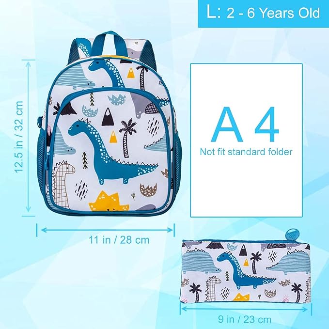 CCJPX Toddler Backpack for Boys Girls, Dinosaur Unicorn Cat Preschool Bookbag - Image 4