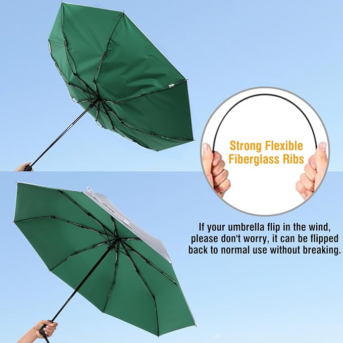 G4Free UPF 50+ UV Protection Large Travel Umbrella 42/46 Inch Auto Open Close - Image 3