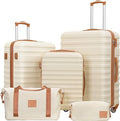 Coolife Suitcase Set 3 Piece Luggage Set Carry On Hardside Luggage by COOLIFE