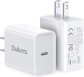 30W USB C Charger, 2 Pack Wall Fast Charger Block Power Adapter Charging Cube by Dulums
